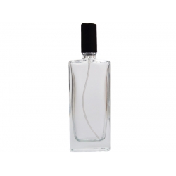 Butelka szklana perfumeryjna LUTE 50 ml przezroczysta z atomizerem i nasadką 8204, zakręcana